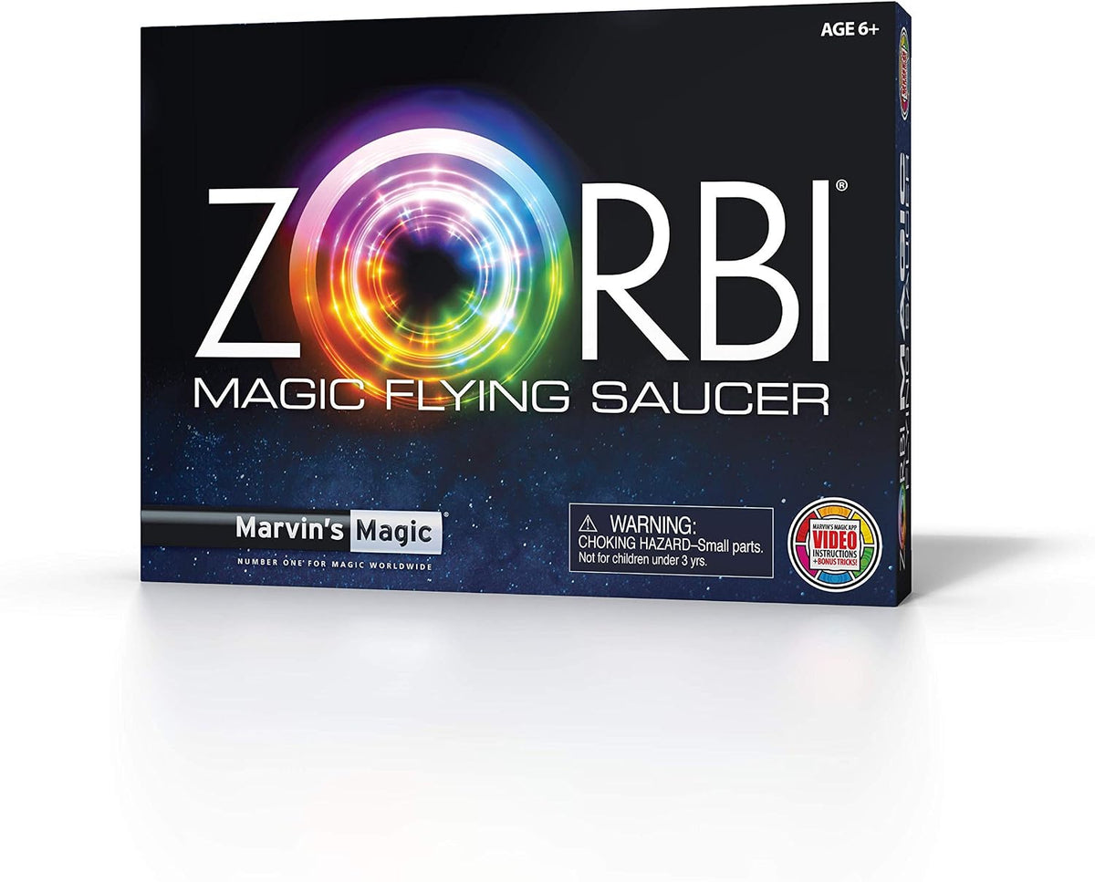 Marvin’s Magic Zorbi Flying Saucer – Interactive Floating Light Illusion Toy, Hypnotic Magic Trick for Kids & Beginners