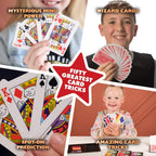 Marvin’s Magic Fifty Greatest Card Tricks Gift Tin – Magic Playing Cards Set with 50 Tricks, Special Props & Instruction Booklet for Kids 8+ & Adults
