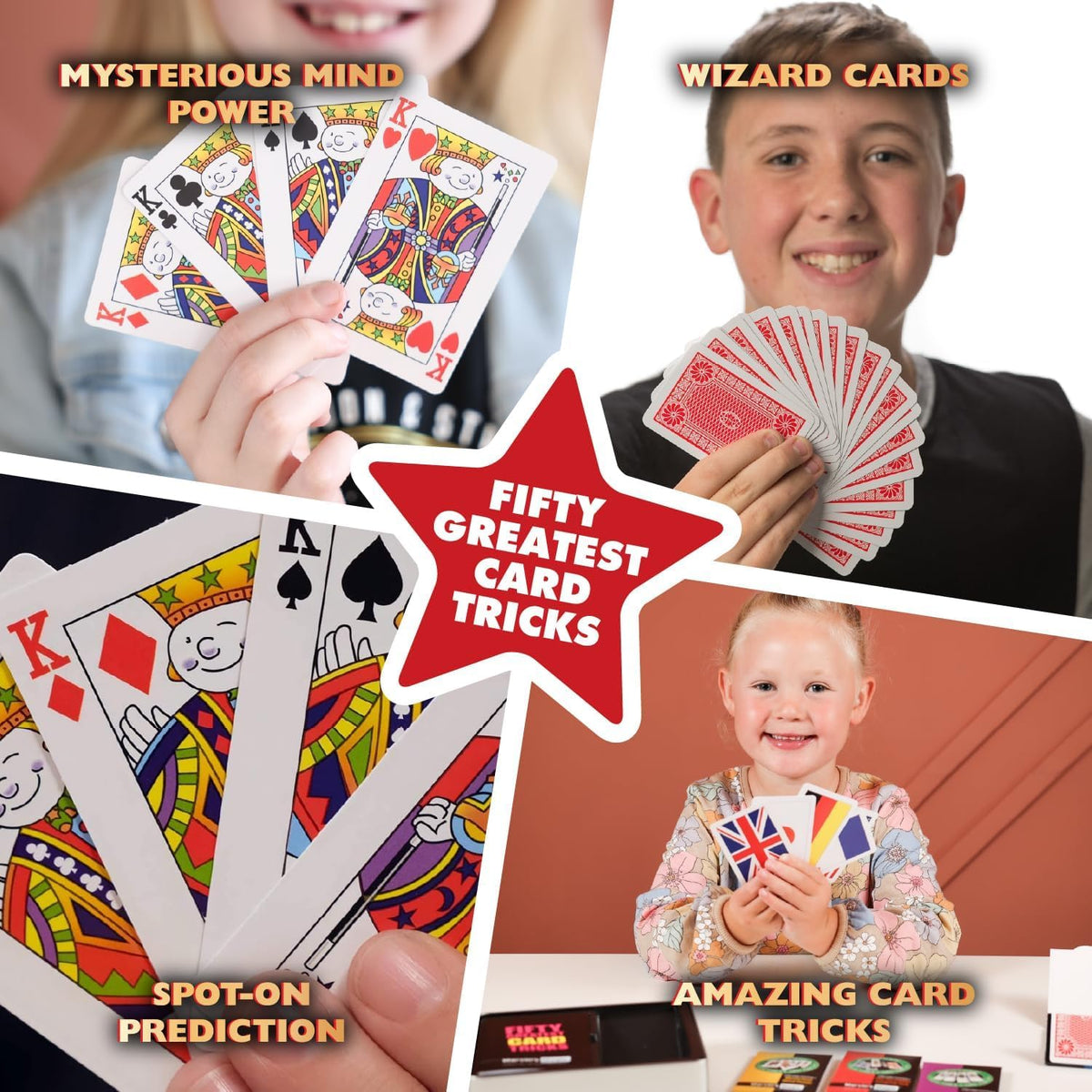 Marvin’s Magic Fifty Greatest Card Tricks Gift Tin – Magic Playing Cards Set with 50 Tricks, Special Props & Instruction Booklet for Kids 8+ & Adults