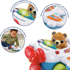 Vtech -  123 Fly with Me Airoplane - Multicolour | Light up button plays fun sing-along songs and the wing buttons introduce numbers and letter sounds. | Suitable ages 9m + up
