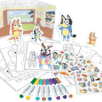 Crayola - Color Wonder, Activity Set 40+ pieces, with coloring pages, stain-free felt-tip pens, stickers, pop-up figures, Bluey, creative activity for kids, age 3,4,5 years