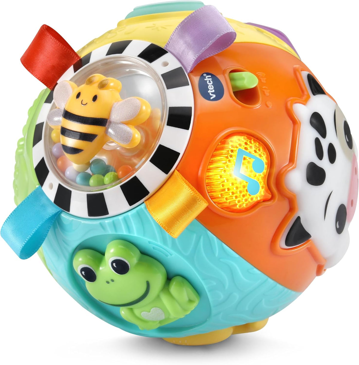 VTech Animal Discoveries Ball – Interactive Learning Toy for Babies | Light-Up Musical Activity Ball with Sounds, Textures & Shapes | Develops Motor Skills, Colors & Animal Recognition