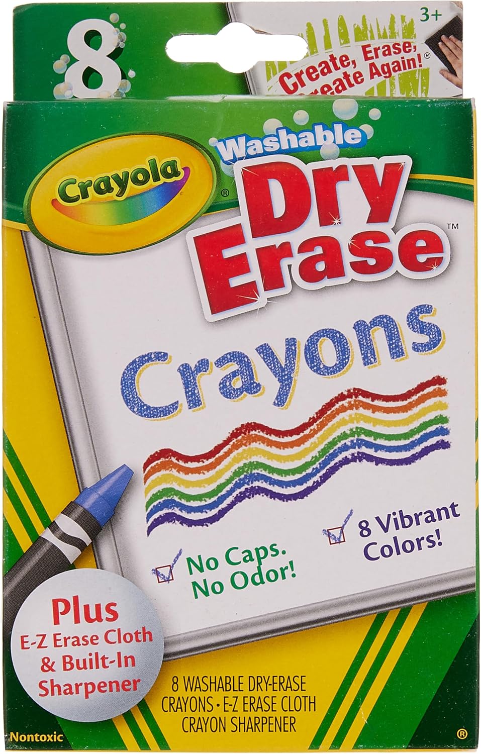 8 Ct. Dry-Erase Crayons, Large Size