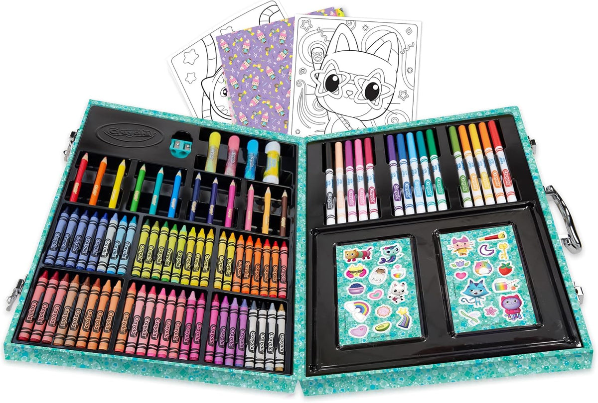 CRAYOLA - Inspiration Art Case, Gabby's Dollhouse Coloring Set, Ideal for Drawing and Coloring, 115 Pieces, Markers, Pencils and Pens