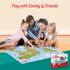 UnikPlay - Geografika | Educational Game, Mini Edition, World Map Board Game, Geography Illustrated Map with Cards | Learning Tools for Boys & Girls