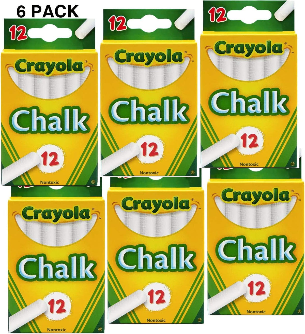 12 ANTI DUST CHALKS-WHITE