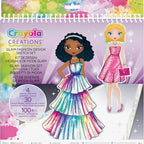 CRAYOLA Creations Glam Fashion Set, Create Your Own Fashion Collection, Drawing Set with Stencils and Stickers, Creative Activity for Girls, from 8 Years
