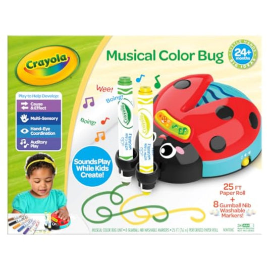 Crayola Musical Doodle Bug, Toddler Sensory Toy, Ladybug Toy for Kids, Arts & Crafts, Holiday Gifts for Toddlers, Ages 2+