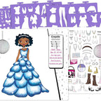CRAYOLA Creations Glam Fashion Set, Create Your Own Fashion Collection, Drawing Set with Stencils and Stickers, Creative Activity for Girls, from 8 Years