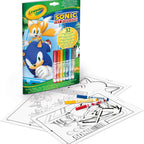 Crayola Sonic the Hedgehog Activity & Colouring Book – 32 Fun Pages with 7 Washable Mini Markers | Kids Creative Art Set | Perfect Gift for Boys & Girls Ages 3+