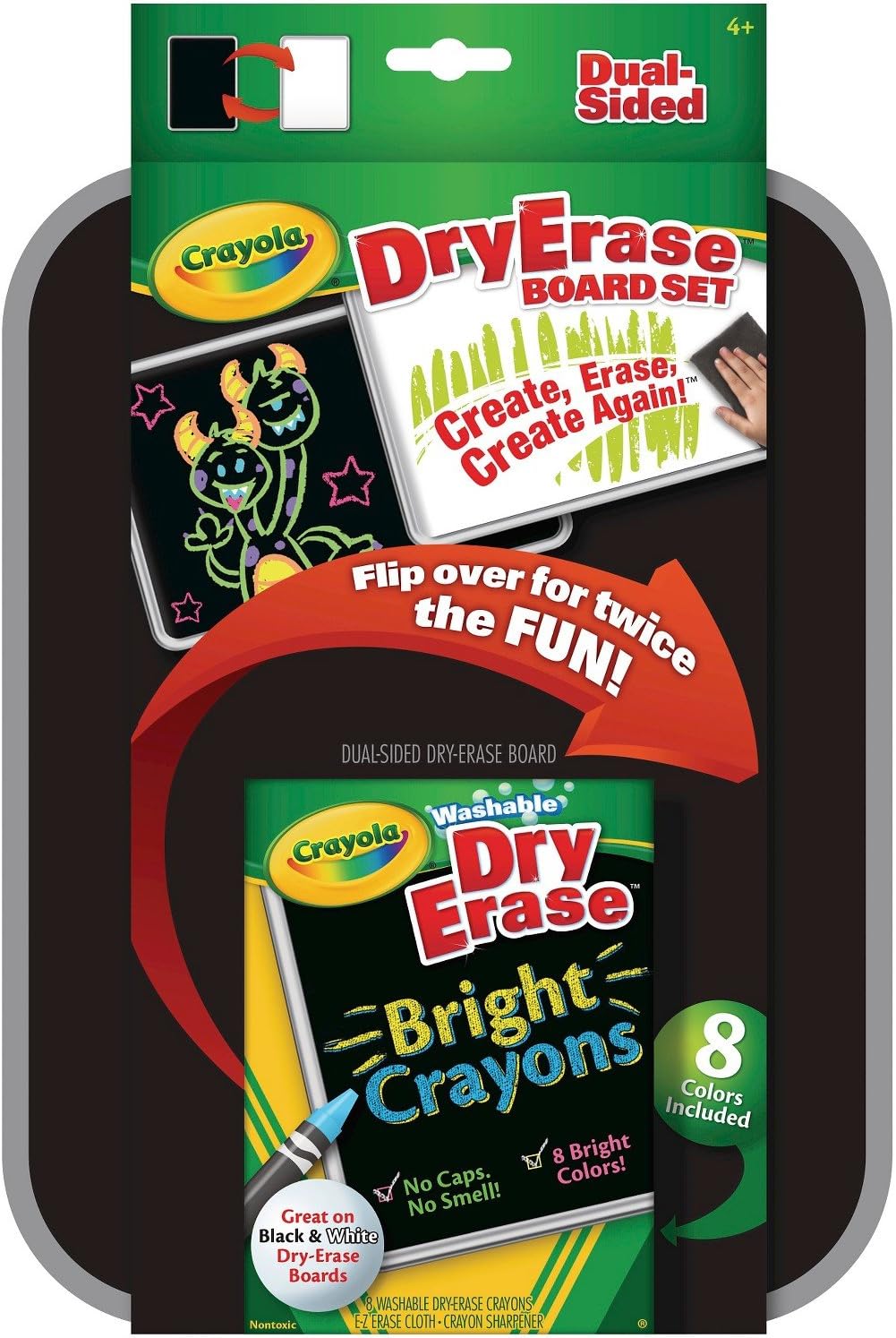 Crayola Dual-Sided Dry Erase Board Set with Bright Crayons