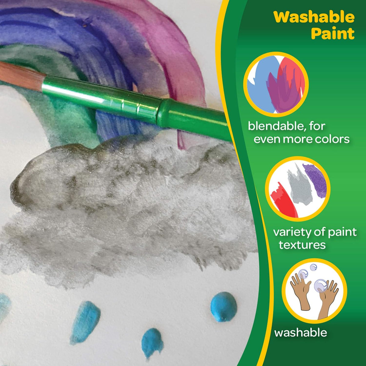 Crayola  Washable Kids Paint pots set, 42 Count