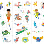 Avenir - Fancy Me Face Stickers & Tattoos for Kids – Superheroes | 110+ Cosmetic-Grade Removable Stickers | Fun Family Fashion Activity for Parties, Dress-Up & Creative Play