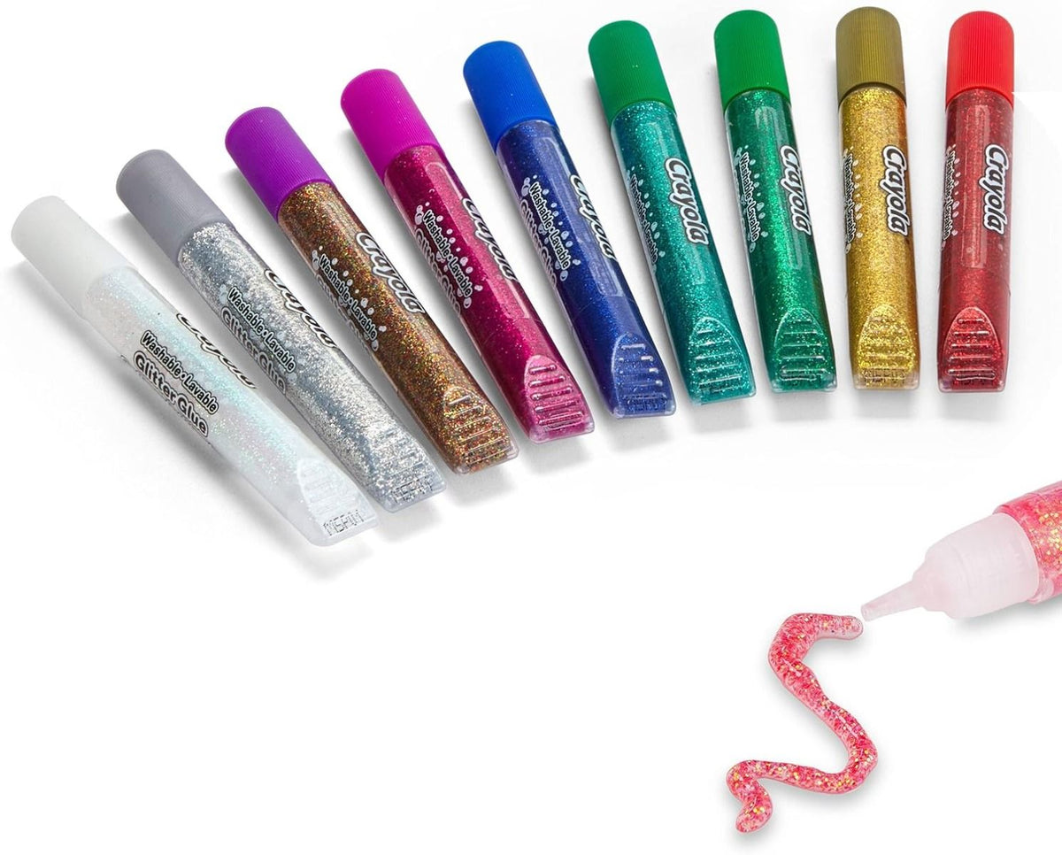 Crayola Bold Washable Glitter Glue 9 ct., Fiery Flecks