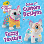Crayola Scribble Scrubbie Jumbo Pet – Big Wilbur the French Bulldog, Washable Coloring Toy for Kids, Ages 3+