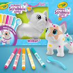 Crayola Scribble Scrubbie Jumbo Pet – Big Wilbur the French Bulldog, Washable Coloring Toy for Kids, Ages 3+