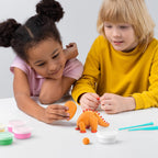 HEY CLAY - Dinos Set-Colourful Modeling Kids-Air Dry Clay Kit 15 cans and Sculpting Tools with Fun Interactive Instructions App, Multicoloured