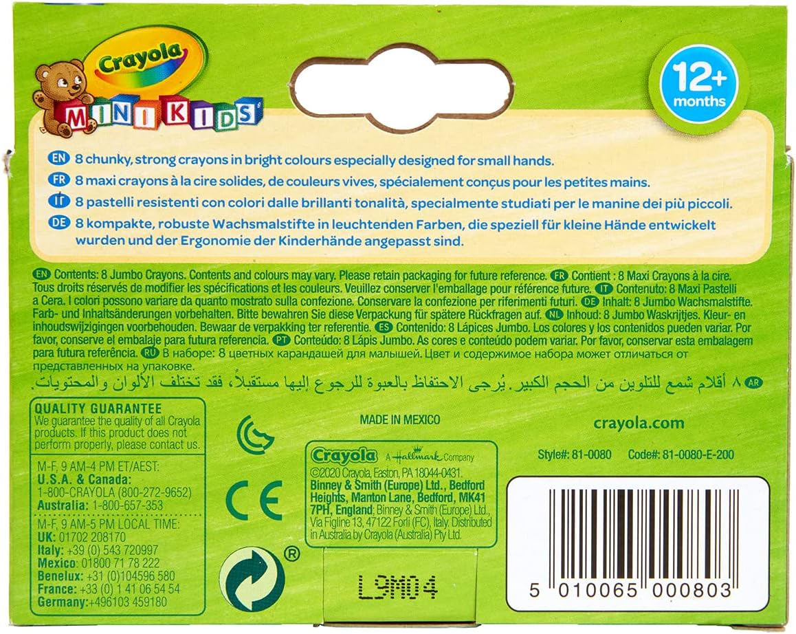 Crayola Large Crayons, School & Art Supplies, 8 Count