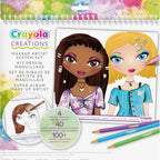 Crayola - Creations Make-up Sketch Portfolio | Trendy makeup and hairstyle tests and always find new fashion combinations | Perfect as a gift for children | Suitable for kids ages 8 years and up