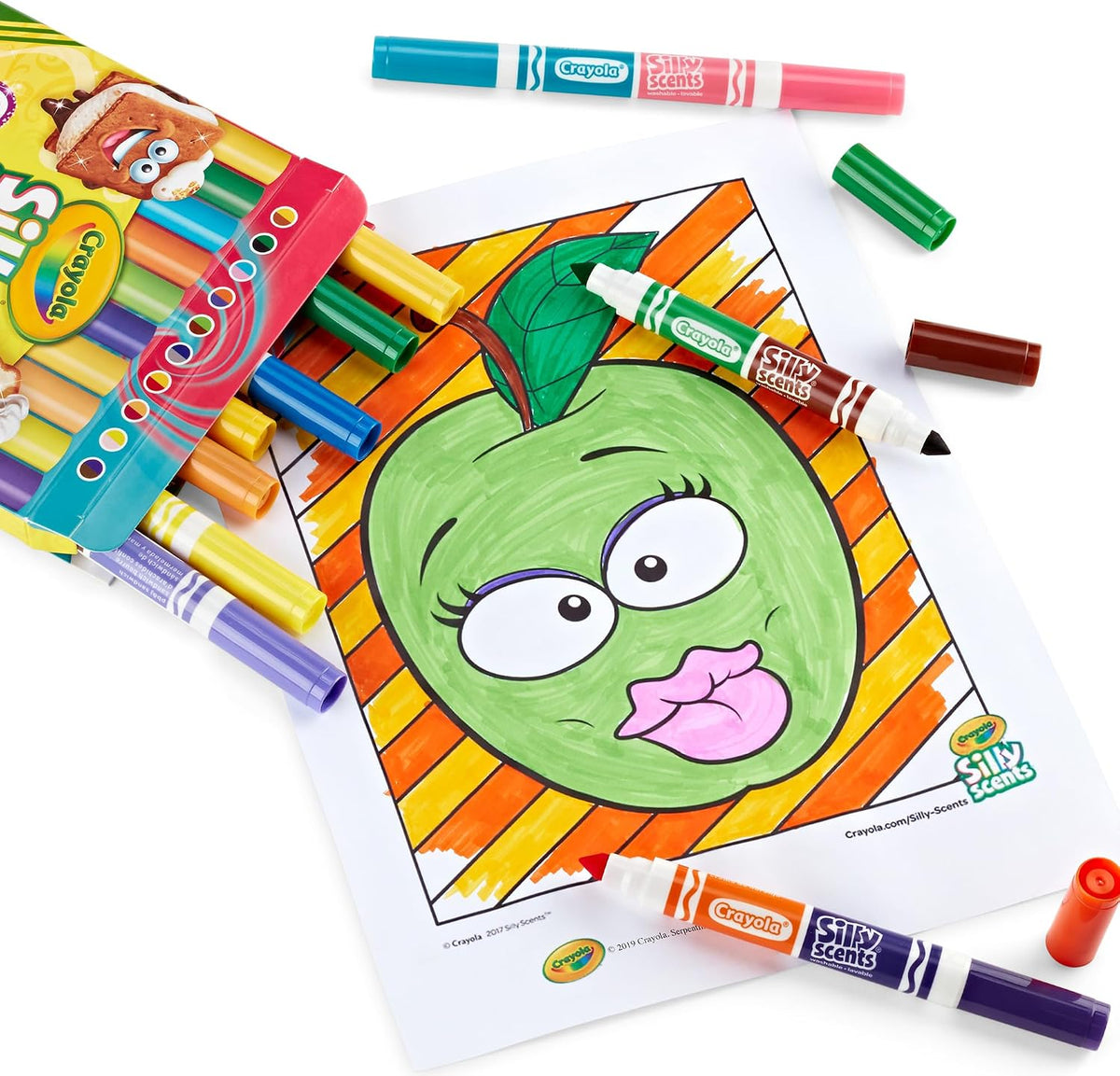 Crayola Silly Scents Scented Markers – Pack of 10 Double-Tip Washable Pens with 20 Colours & Fragrances | Maxi Felt Tips for Kids Drawing, School & Creative Fun Ages 3+