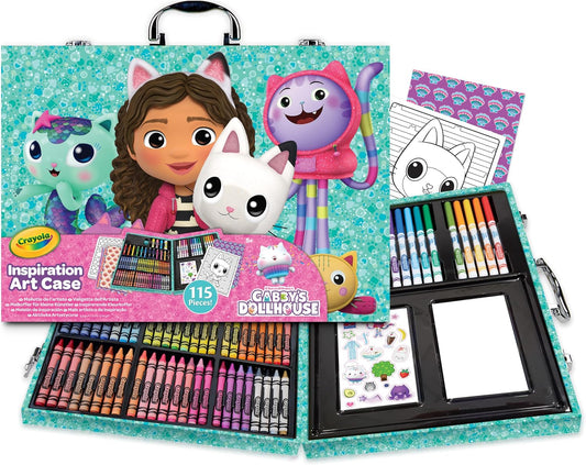 CRAYOLA - Inspiration Art Case, Gabby's Dollhouse Coloring Set, Ideal for Drawing and Coloring, 115 Pieces, Markers, Pencils and Pens