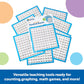 Learning Resources Laminated Hundred Boards, Dry Erase Counting Aid, Set of 10, Ages 5+, Multicolor, Model:LER0375 Multi color, 11" x 11", Multi-colour