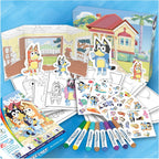 Crayola - Color Wonder, Activity Set 40+ pieces, with coloring pages, stain-free felt-tip pens, stickers, pop-up figures, Bluey, creative activity for kids, age 3,4,5 years