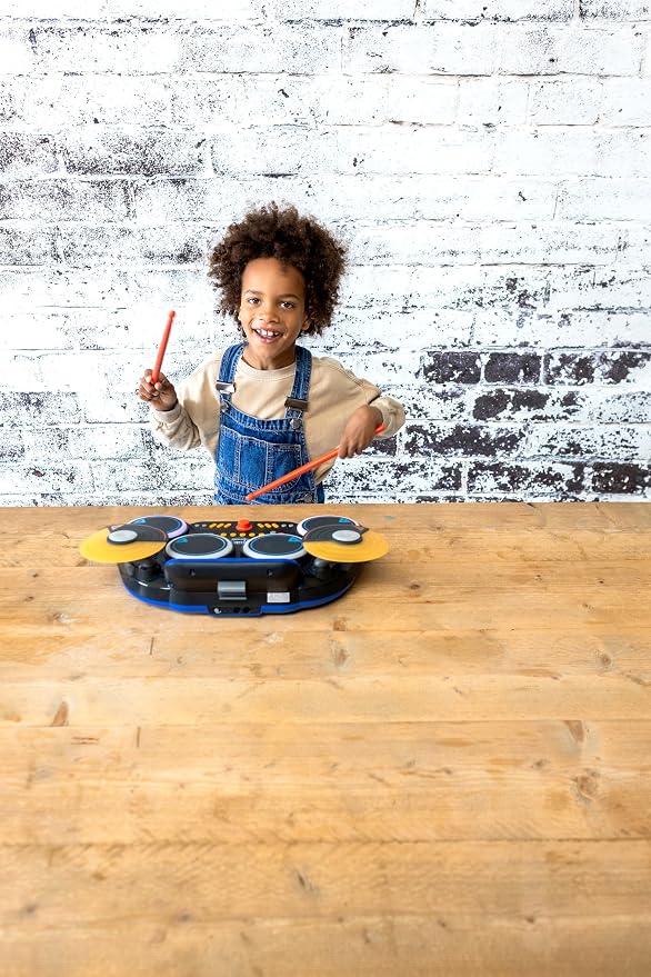 Vtech - KIDI DJ DRUMS Light up kit with Bluetooth® and Audio Port - Multicolour | Kidi drum create your own music | Suitable for ages 5 + up