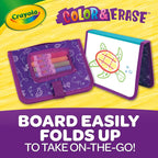 Crayola Color & Erase Drawing Board for Kids, Travel Coloring Kit, Gift 3+