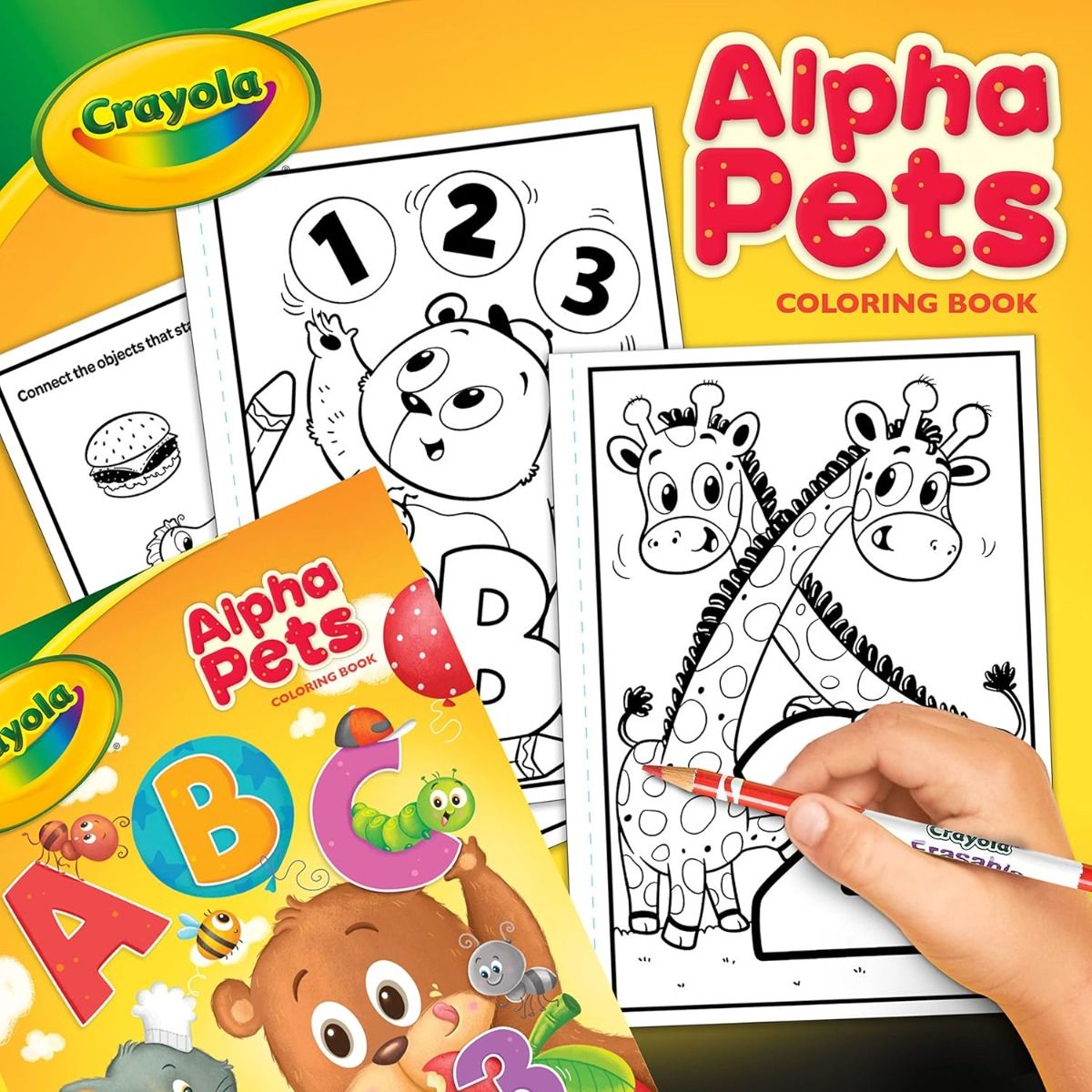 96-Page Coloring Book, AlphaPets