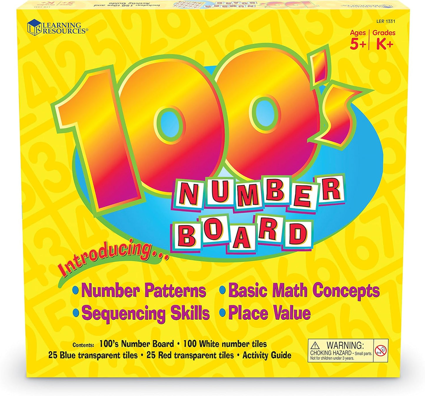 Learning Resources Hundred Number Board, Plastic