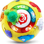 Vtech - Crawl & Learn Bright Magical Lights Ball - Multicolour | Moving ball! Press the chunky buttons to meet the animals, learn numbers, and hear 4 songs and 12 melodies | Suitable ages 6 m + up
