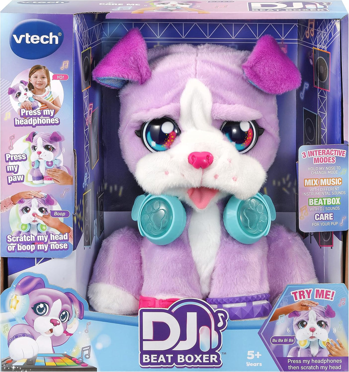 VTech DJ Beat Boxer | Kids Music Toy with Lights and Effects | Educational Toy for Girls and Boys | Suitable for Boys & Girls 5, 6, 7 Years, English Version