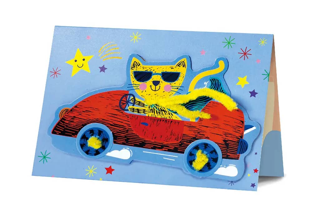 Avenir Scratch - Cars | Arts & Crafts, Greeting Cards Set | Make Beautiful Greetings Cards | Scratch Art 3+