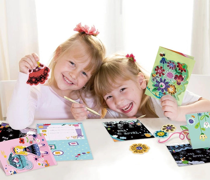 Avenir Scratch - Princesses | Arts & Crafts, Greeting Cards Set | Make Beautiful Greetings Cards | Scratch Art 3+