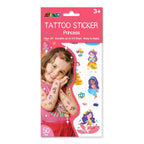 Avenir Tattoo Sticker - Princess | 52pc Set of Temporary Tattoos - High-Quality Water-Based Ink - Safe and Easy to Apply and Remove - Lasts 3-5 Days for Kids 3+