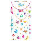 Avenir Tattoo Sticker - Jewelry | 50pc Set of Temporary Tattoos - High-Quality Water-Based Ink - Safe and Easy to Apply and Remove - Lasts 3-5 Days for Kids 3+