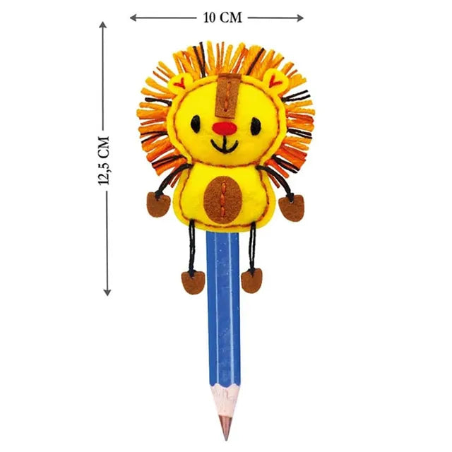 Avenir Sewing Pen Topper - Lion | DIY Pen Topper Friend Sewing Kit - Hours of Entertainment & Creativity | Tools & Instructions Included, Easy and Fun Activity for Kids +