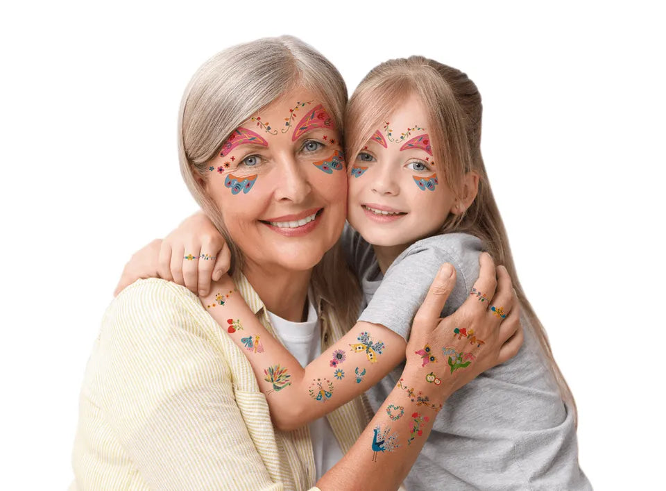 Avenir - Fancy Me Face Stickers & Tattoos for Kids – Fantasy Garden World | 110+ Cosmetic-Grade Removable Stickers | Safe Family Fun Activity for Dress-Up, Parties & Creative Play