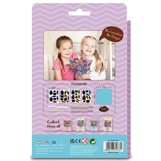 Avenir Scratch Bouquet Kit – Cupcake | Themed Fun! Create Personalized Bouquets with Scratch Sheets, Wrapping Paper, and Ribbon | Step-by-Step Instructions for Kids 3+