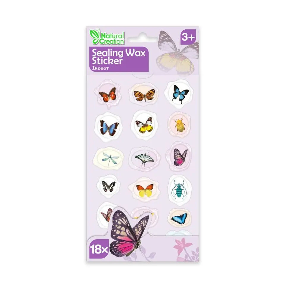Avenir - Sealing Wax Stickers 10 pack -  Insect  Multicolour | fabulous sealing wax stickers showcasing a collection of space objects | Ages3+