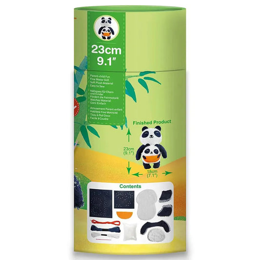 Avenir Sewing My First Doll - Mom & Baby Panda Kit | Create a Super Soft Panda Bear, Develop Motor Skills & Creativity | Safe and Educational - Trusted Art, Learning, and Entertainment for Kids 3+