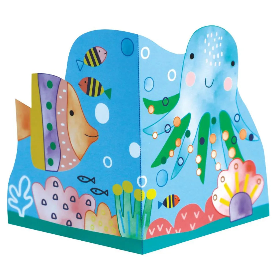 Avenir - Watercolour Painting & Origami - Under the Sea Multicolour | Encourage your child to be creative, great activity for rainy days, indoor play, travel and holidays | Ages 3+