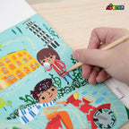 Avenir - Let’s Travel Together A5 Scratch Book – Travel the World | Portable Scratch Art Drawing Pad for Kids | Creative On-the-Go Activity for Airplane, Train & Road Trips