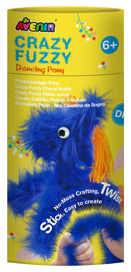 Avenir - Crazy Fuzzy Dancing Pony Craft Kit – Fun Hands-On DIY Project for Kids | Creative Educational Activity for Self-Esteem, Learning & Play