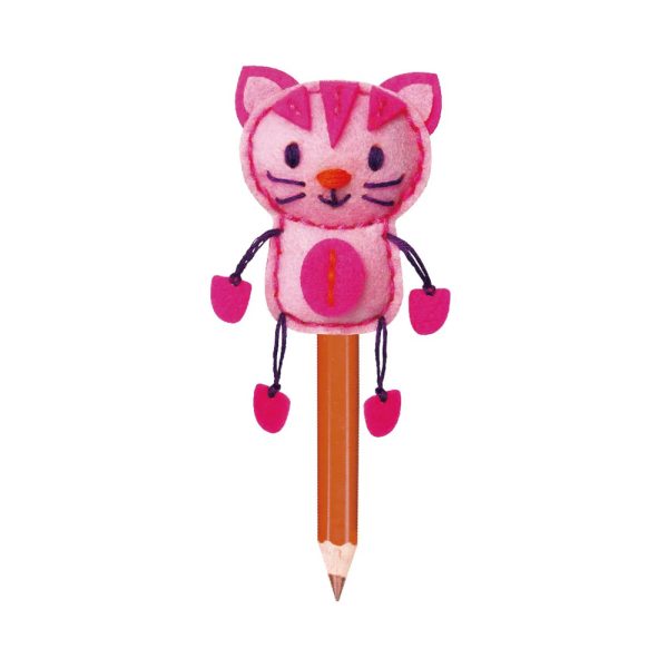 Avenir Sewing Pen Topper - Kitty | DIY Pen Topper Friend Sewing Kit - Hours of Entertainment & Creativity | Tools & Instructions Included, Easy and Fun Activity for Kids +