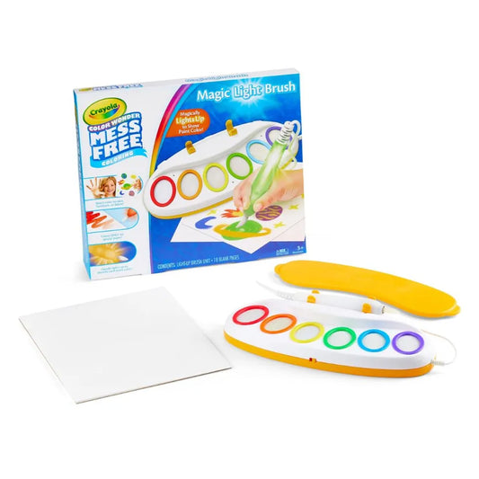 Crayola - Color Wonder Magic Light Brush, Mess Free Painting | Color Wonder Paints are mess-free and only appear on special Color Wonder Paper, not on skin, clothing, & walls. | Makes a great holiday or birthday gift for kids ages 3 and up!