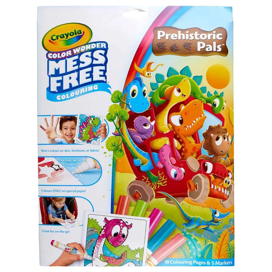 Crayola Color Wonder Mess Free Prehistoric Pals Dinosaur Coloring Pages & Markers