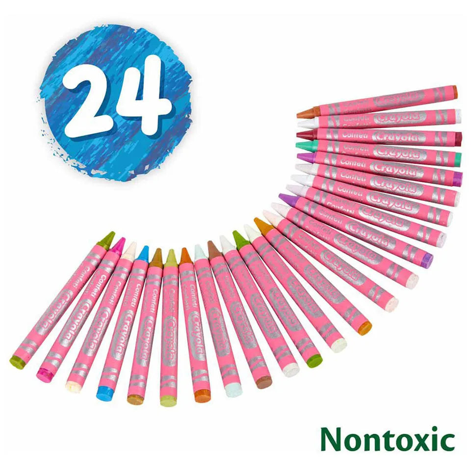 Crayola Confetti Crayons, 24 Count