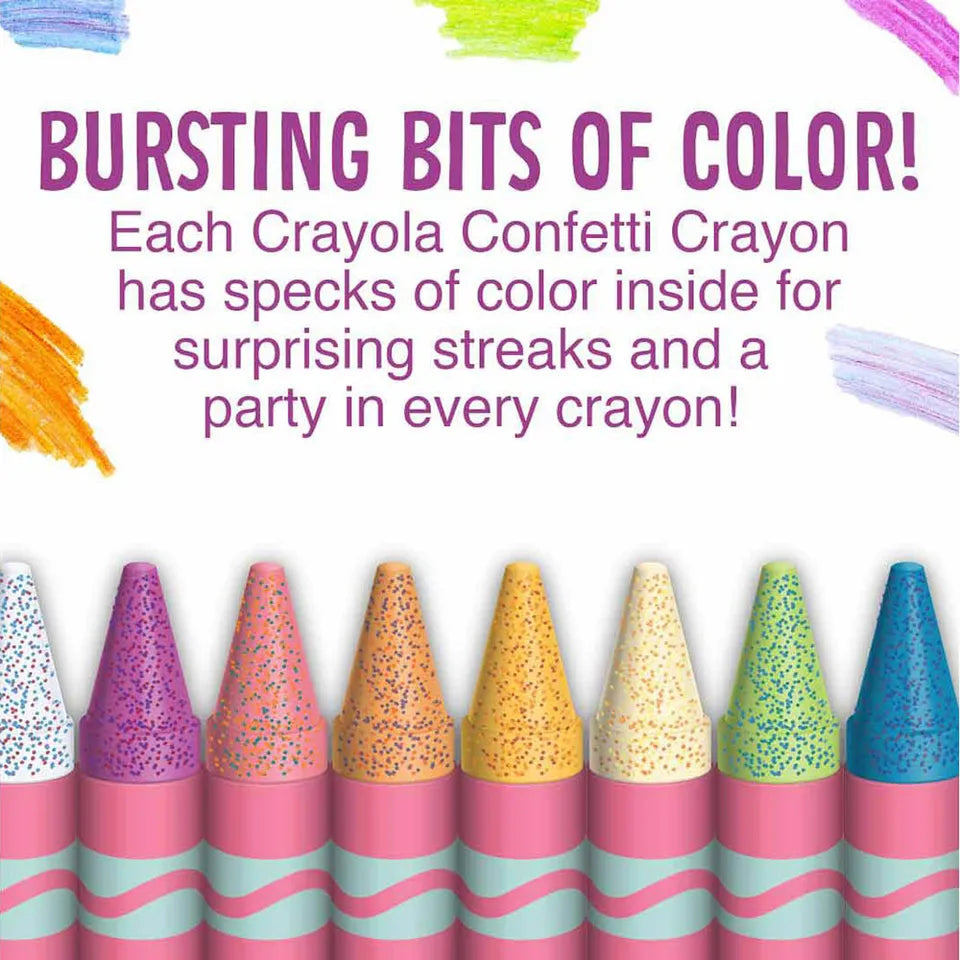 Crayola Confetti Crayons, 24 Count